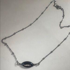 Hypersthene Stainless Steel Lucky Necklace 16 inch Satillite Chain